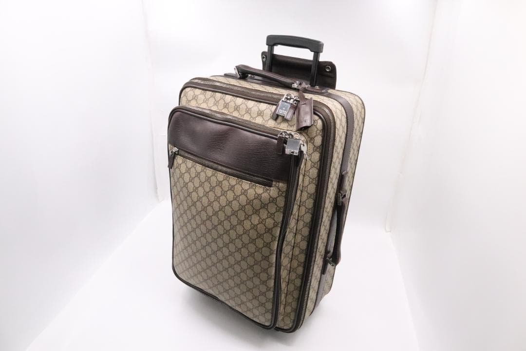 極希少】 GUCCI キャリーバッグ GGスプリーム PVC レザー 旅行