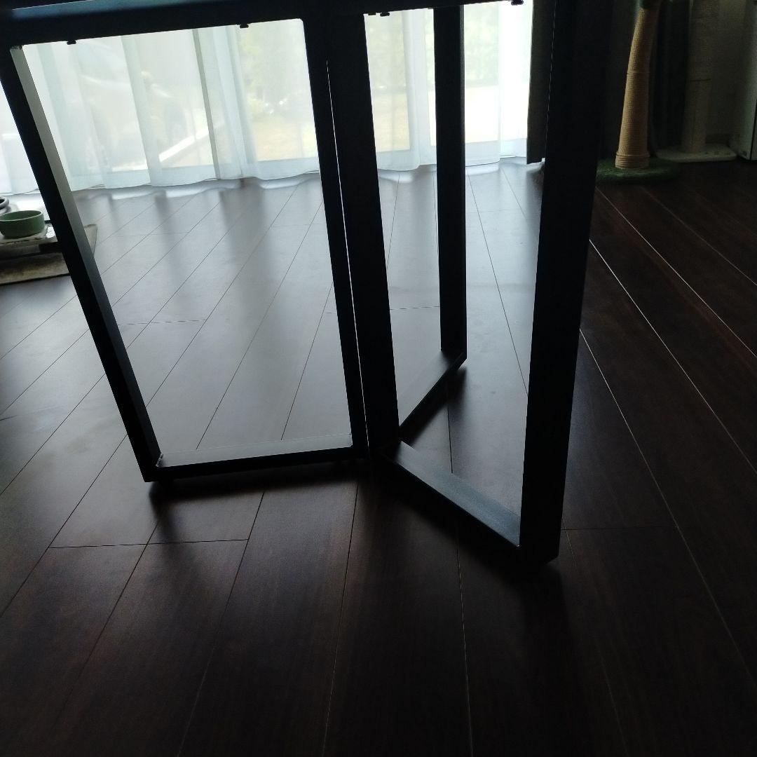 送料込(メルカリたのメル便)大理石風セラミック天板(円形)ラウンドテーブル