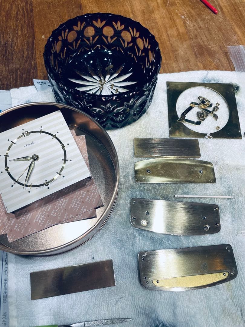 ドイツMauthe ´50 BrassTableClock 真鍮置時計 順調稼働の通販はau PAY