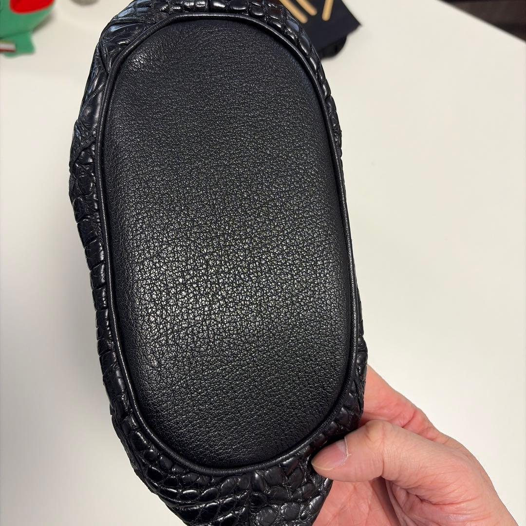 IBIZA ブラック　ワニ革　ハンドバッグ　美品！