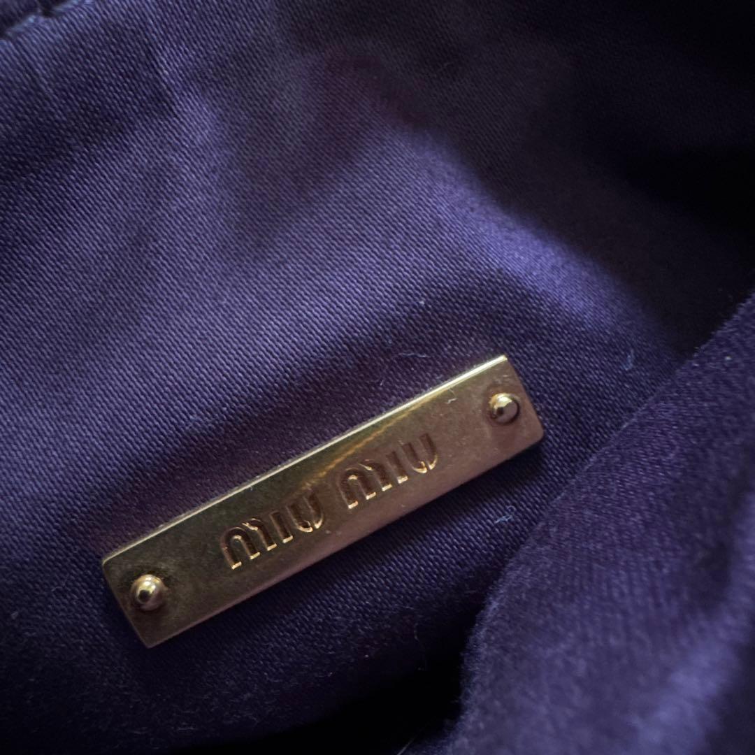 miu miu ミュウミュウ　ハンドバッグ　ショルダーバッグ　ピンク　リボン