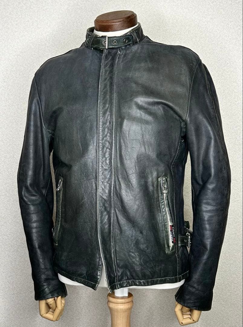 ③schott クラシックレーサー【M】革ジャンninjaハーレーgpzショベル