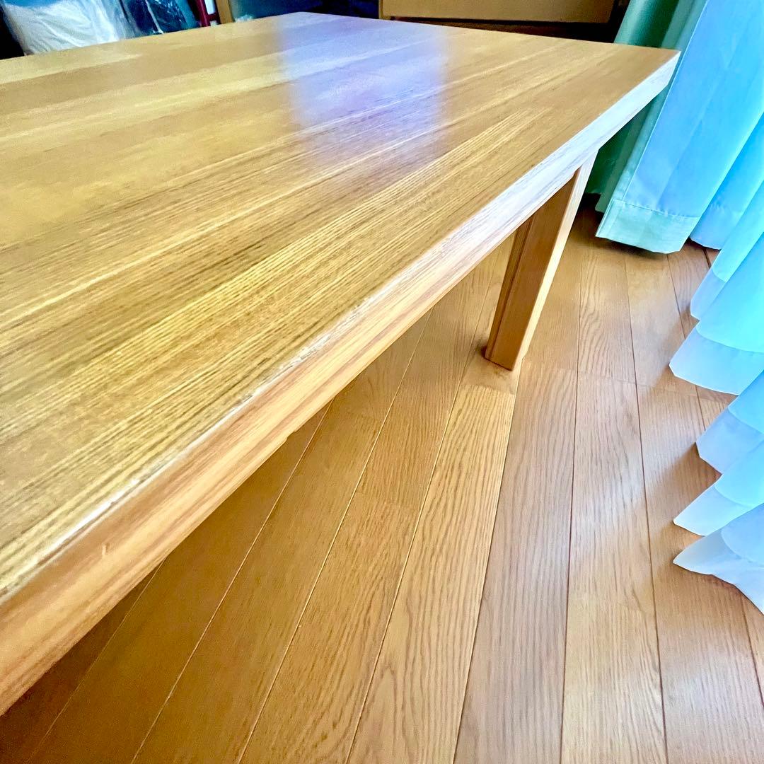 取り置き中（mie様）】無印良品 オーク ローテーブル 引き出し付き