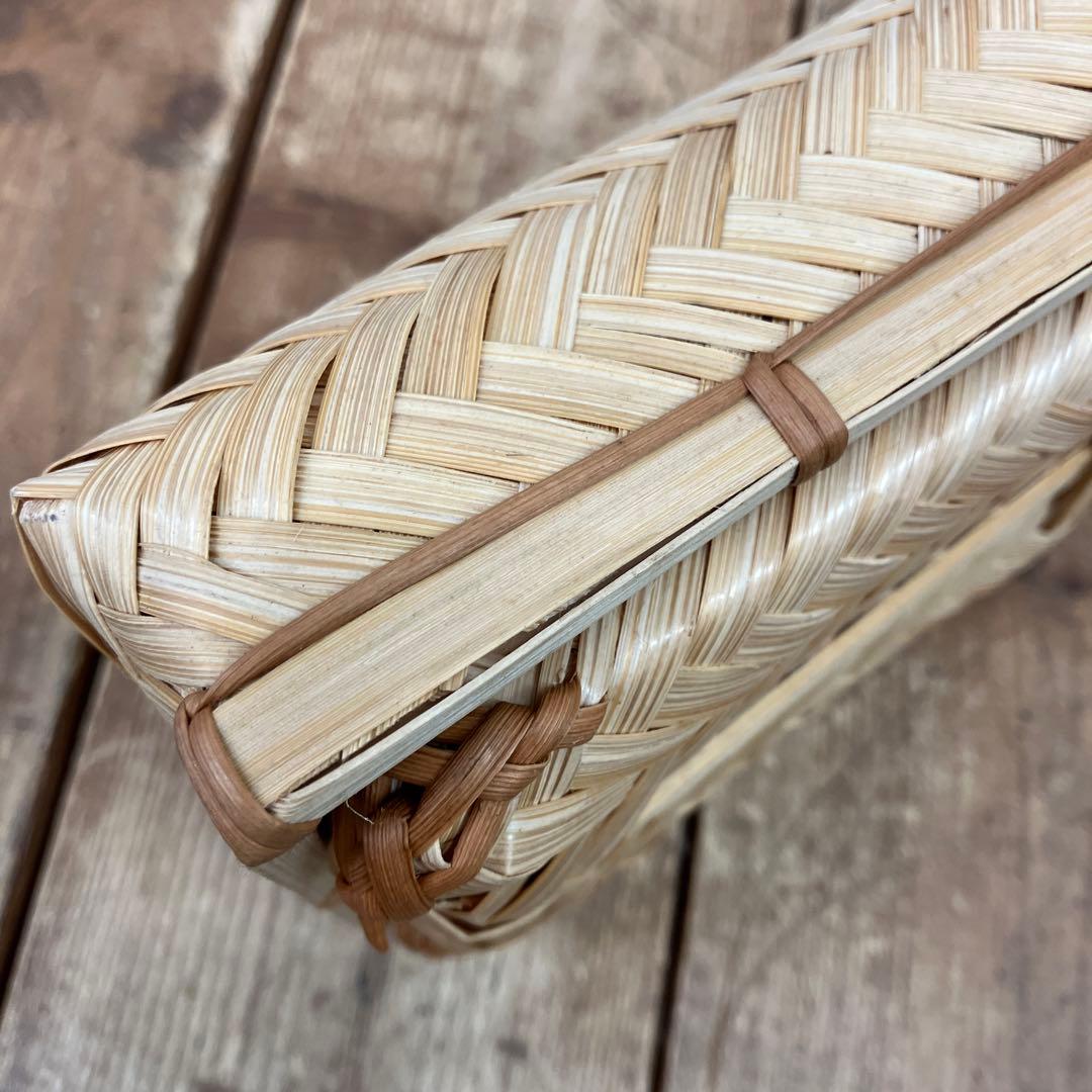 昭和レトロ 竹製 竹細工 竹籠 おにぎりケース お弁当箱 ランチケース