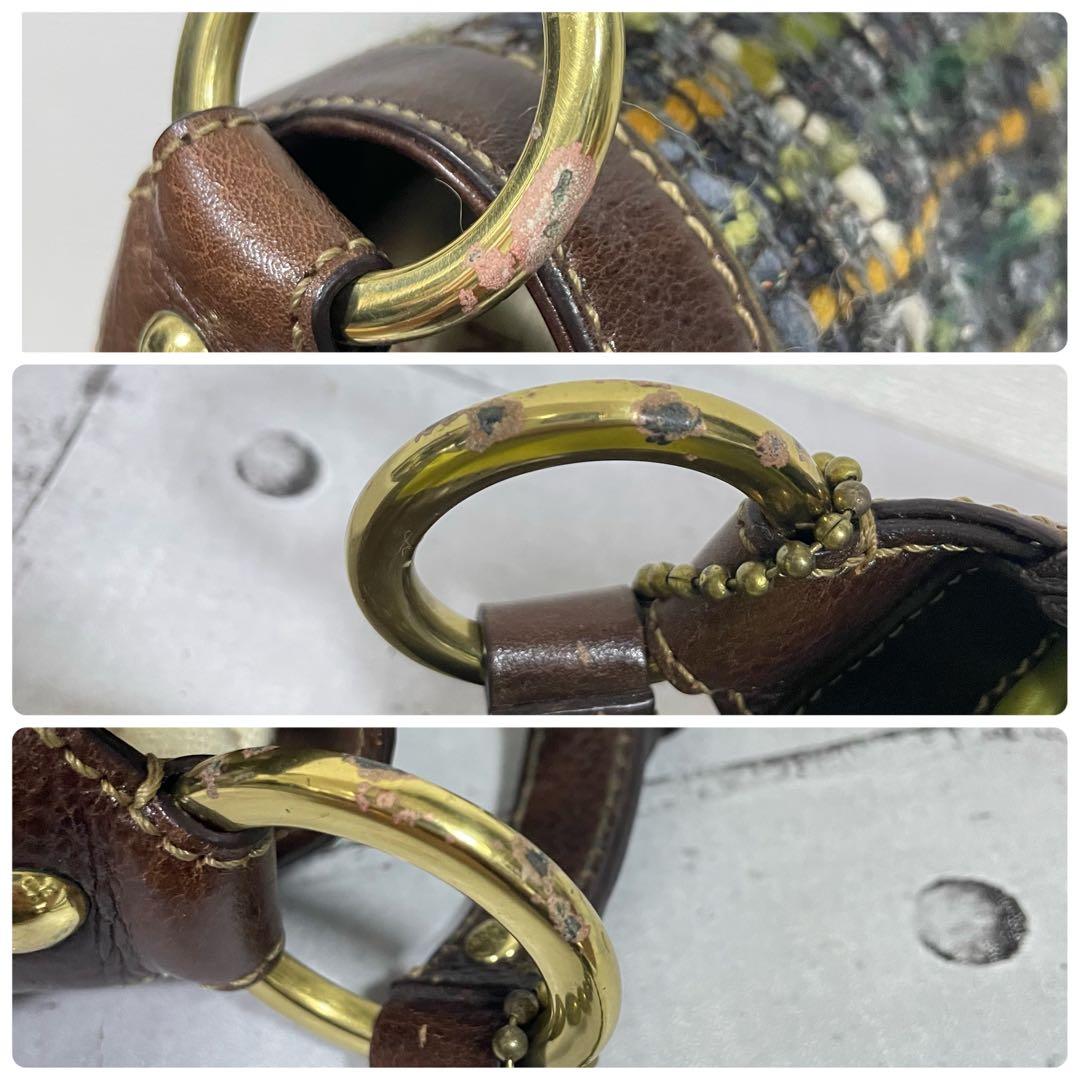 希少　COACH コーチ　ツイード×レザー ショルダーバッグ ワンショルダー