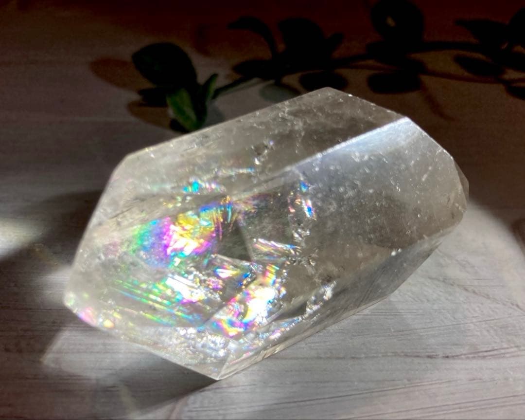 レインボー✨ スモーキークォーツ ダブルポイント クリスタル 水晶