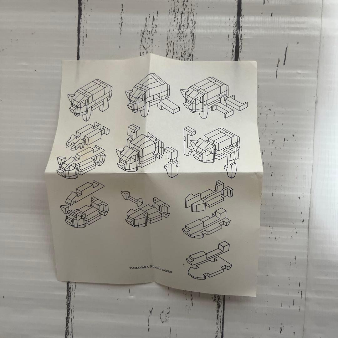 山中組木 yamanaka kumiki 動物セット ブタ カバ ゾウ ライオン