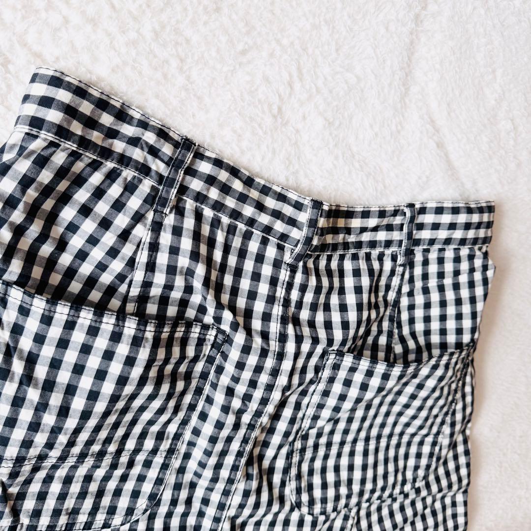 【AD2008】 ブラックコムデギャルソン サルエルパンツ ギンガムチェック S