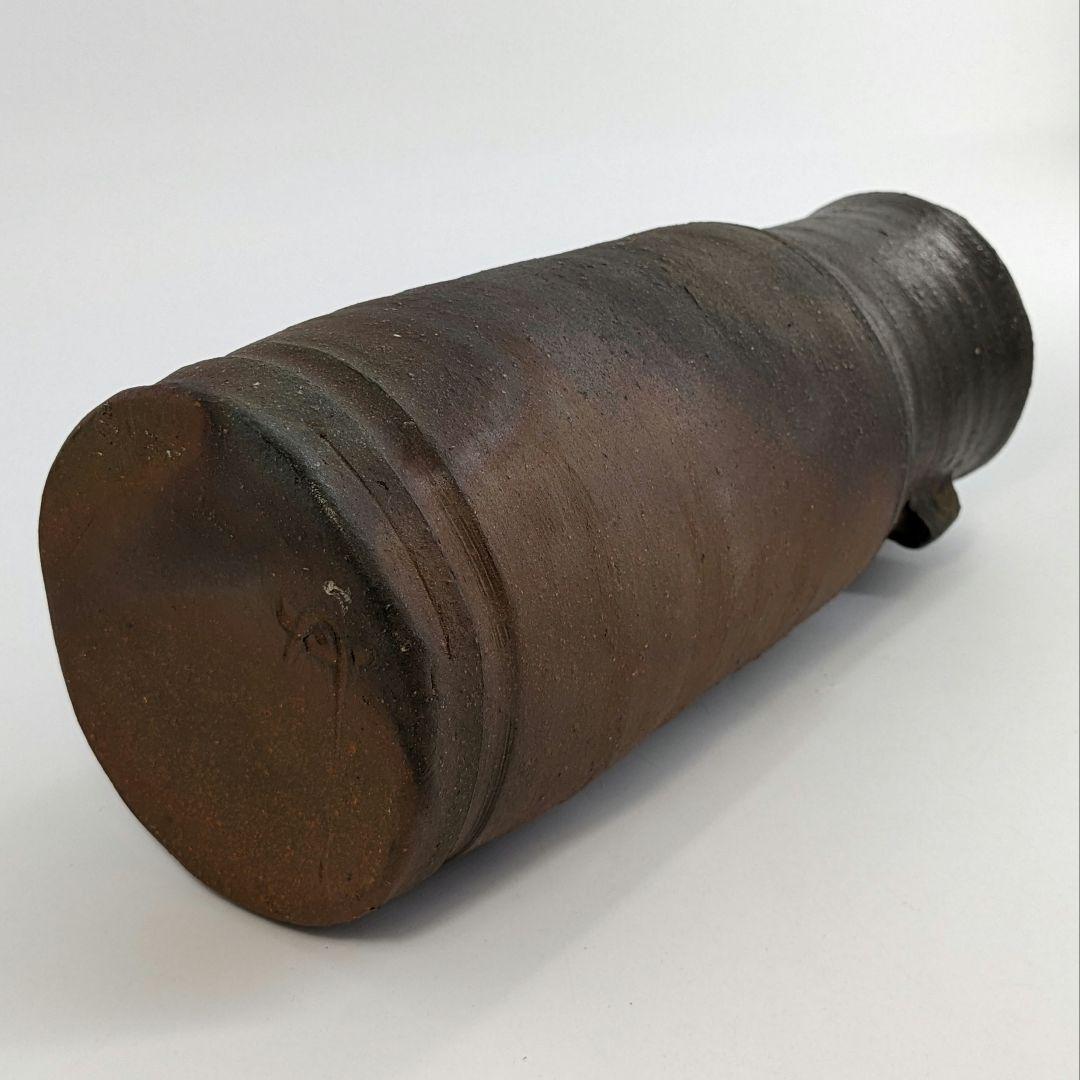 岡山県重要無形文化財 藤原建 備前焼 花入 合箱 花瓶 花器 フラワー