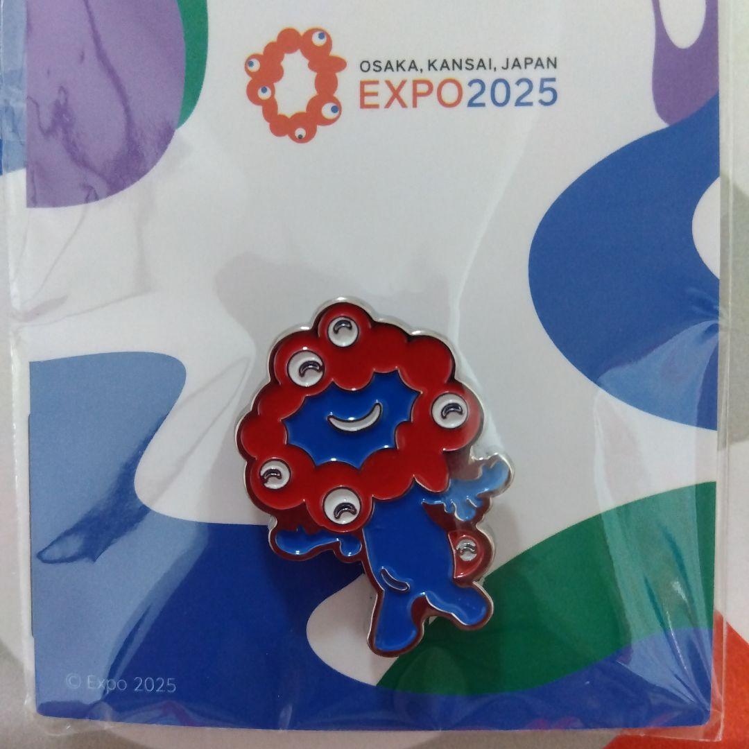 EXPO2025 ピンバッジ色差し ミャクミャク・にこにこ(記念チケットver