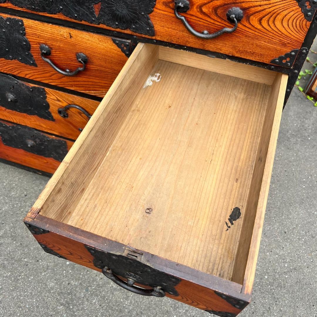 衣装箪笥 時代物 旧家より引受 使用感・ダメージあり 【たのメル便♪】