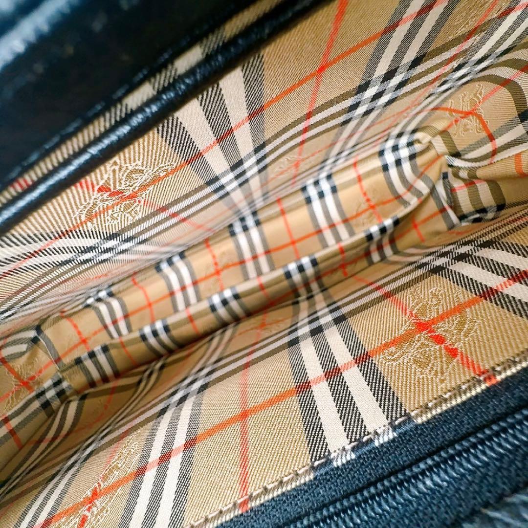 良品✨バーバリー ハンドバッグ レザー 革 ブラック ノバチェック フォーマル