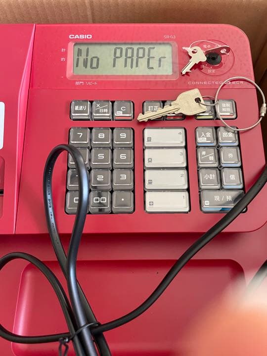 CASIO SR-G3 RED カシオ レジ レジスター Bluetooth ☆CASIO 電子