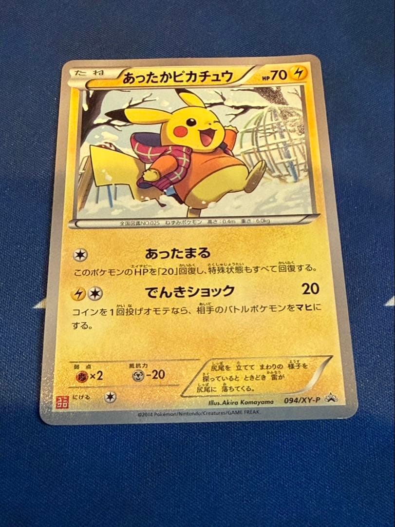 あったかピカチュウ4枚セット