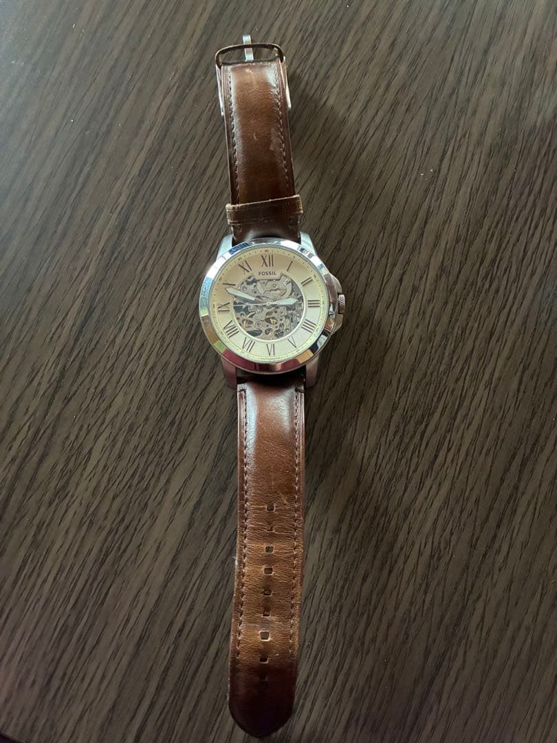 FOSSIL 自動巻き 腕時計 ブラウン