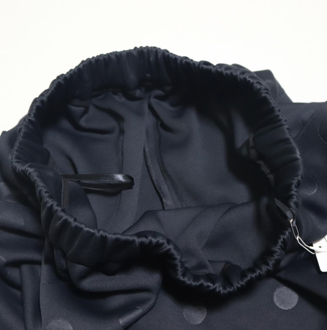 新品【慈雨 ジウ センソユニコ】エンボスドット柄 サルエルパンツ 黒 40