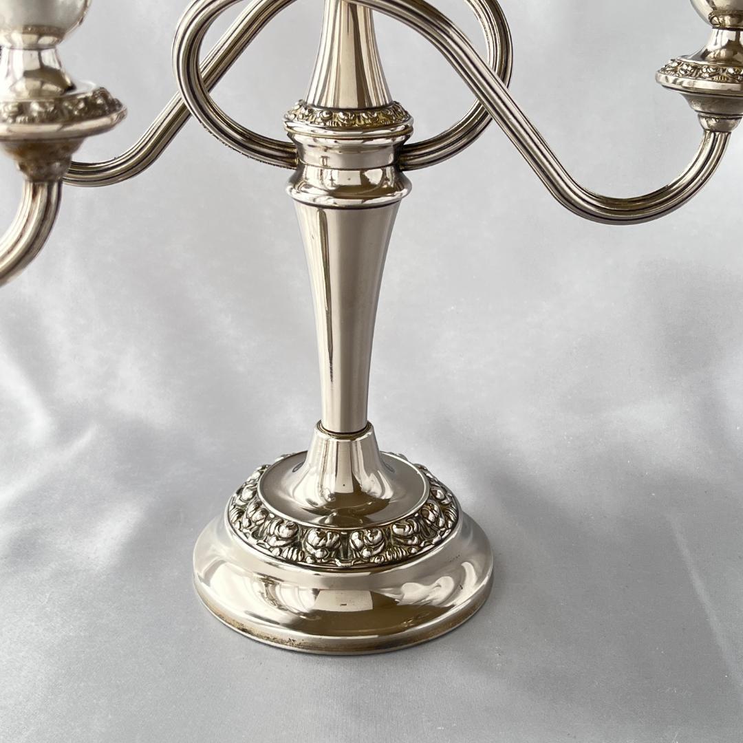 IANTHE】 薔薇モチーフのキャンドルスタンド トリプルホルダー 2本