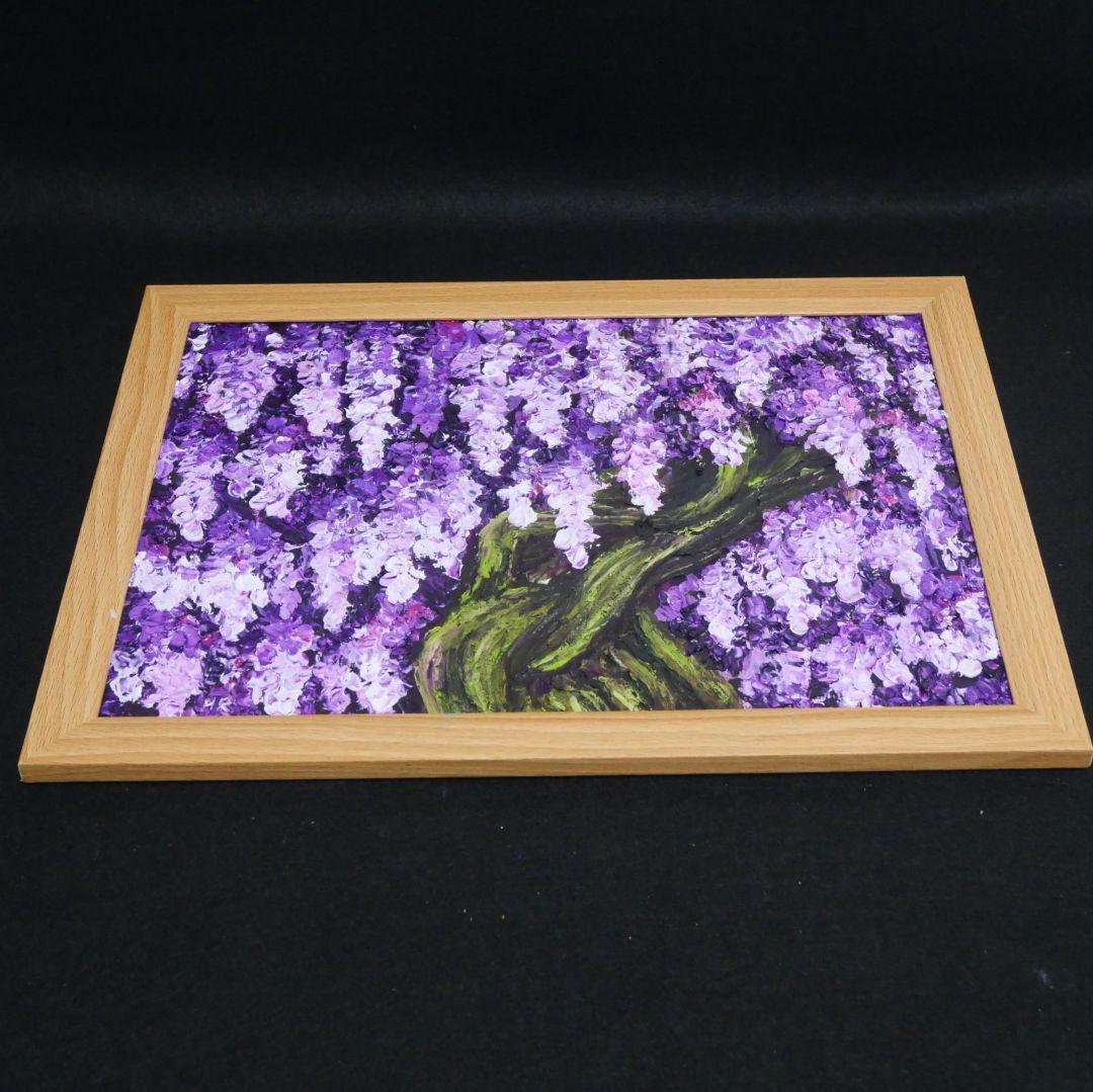 油絵 油彩 油彩画 絵 絵画【藤の花】