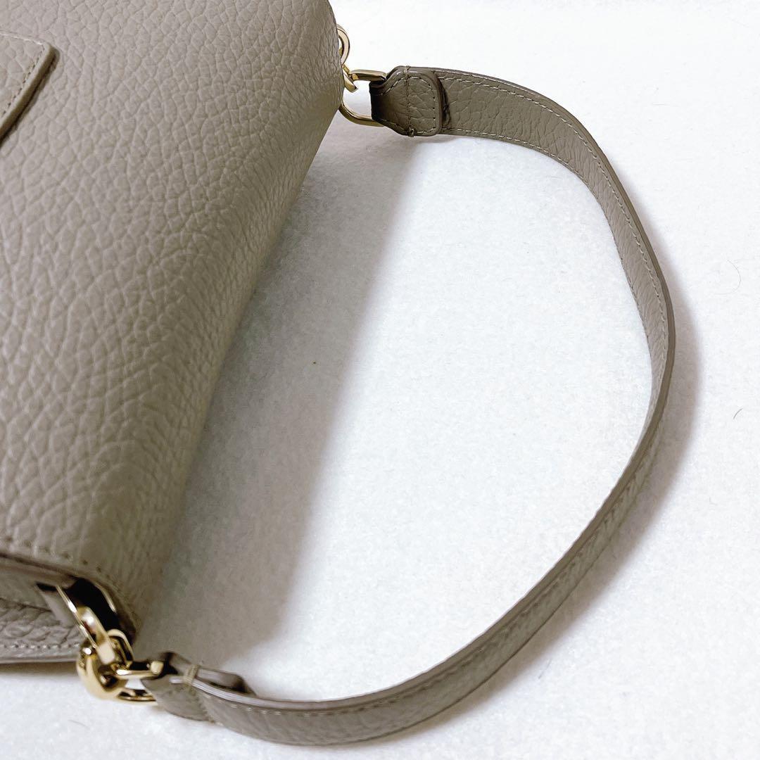 ぽんフルラ FLO フロー 2way ショルダー ハンドバッグ グレー