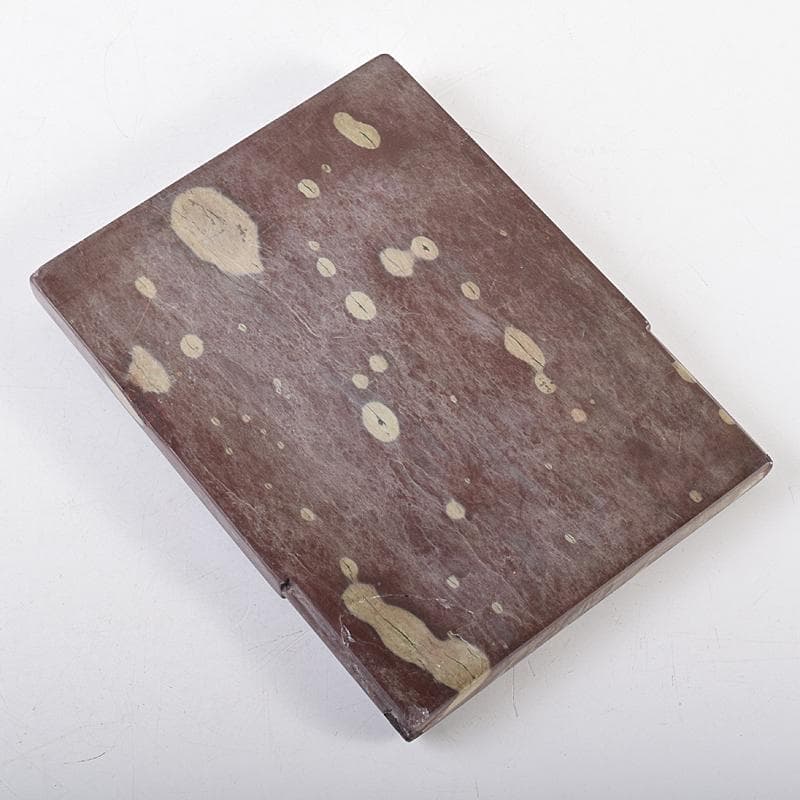 中国 玉石彫刻 貼花文 硯屏 M R8524