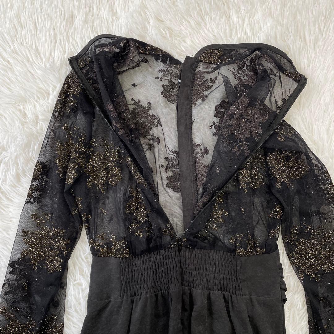 【美品】Ameri FLOWER LACE DRESS インナーキャミ欠品 M