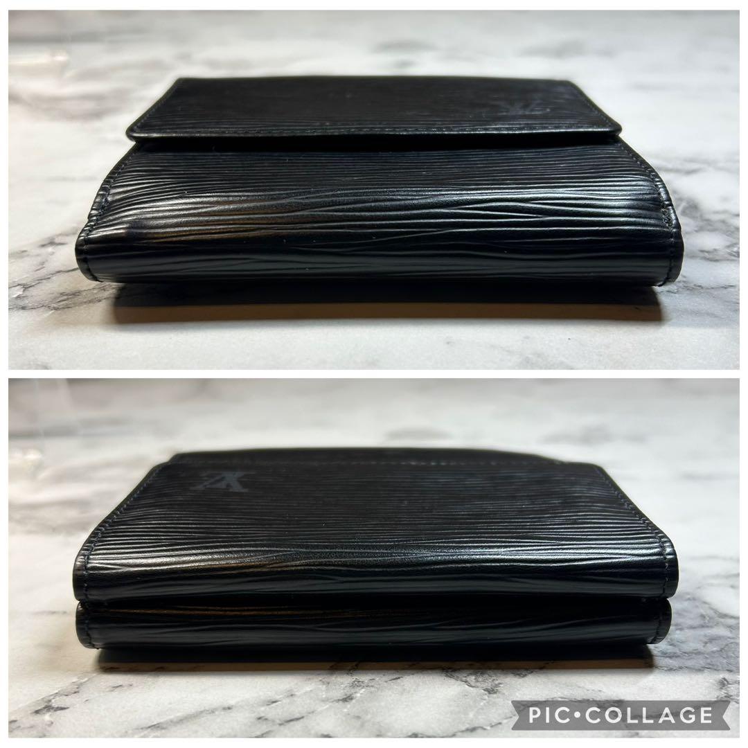 LV 三つ折り財布 エピポルトモネビ エカルトクレディ M63484 黒 337