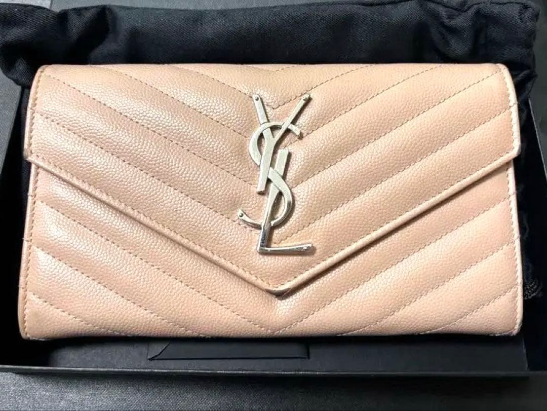 イブサンローラン 長財布 YSL サンローラン カサンドラ