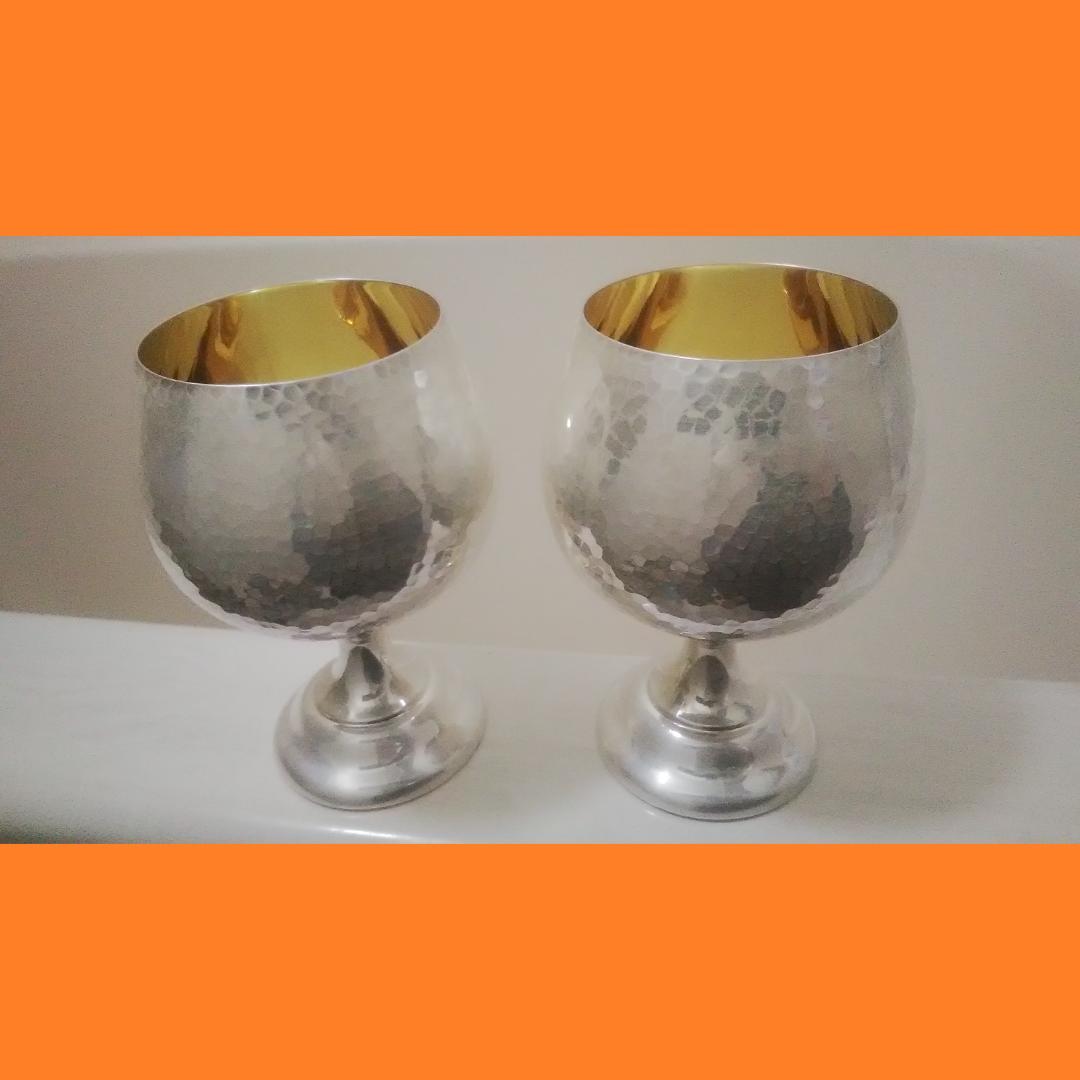 純銀 山崎謹製 銀製ブランデーグラス 杯 山崎商店 ホシエス Silver