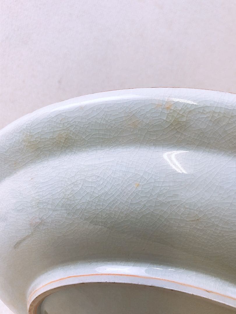 九谷焼 装飾皿 鷹図 松文様 飾り皿 裏印あり 観賞用 美術陶器