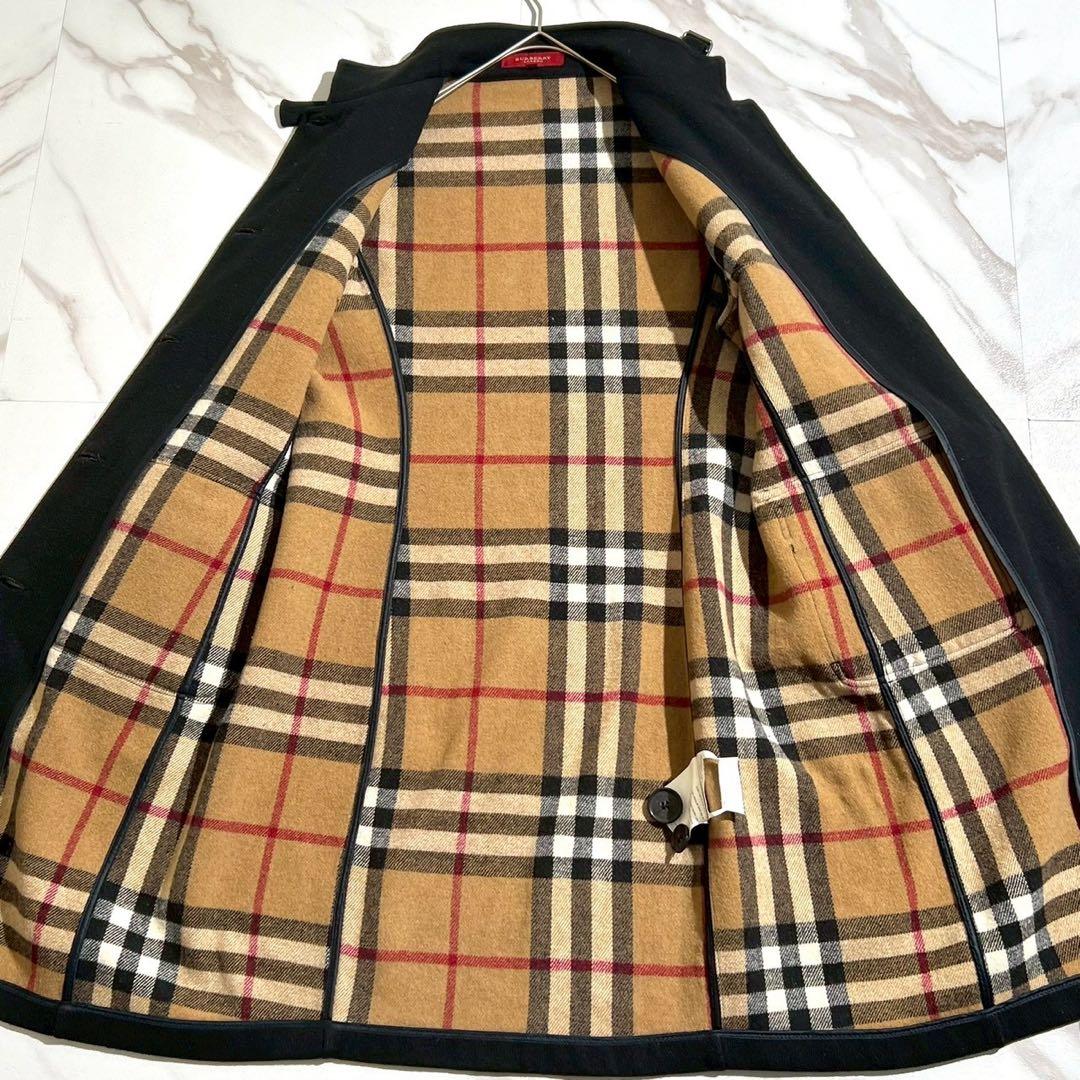 美品/M】バーバリーロンドン ステンカラーコート ロング丈 メガ