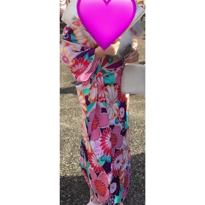 4884］振袖 4点セット 総絞り 成人式 卒業式 枝菊文 正絹 着物