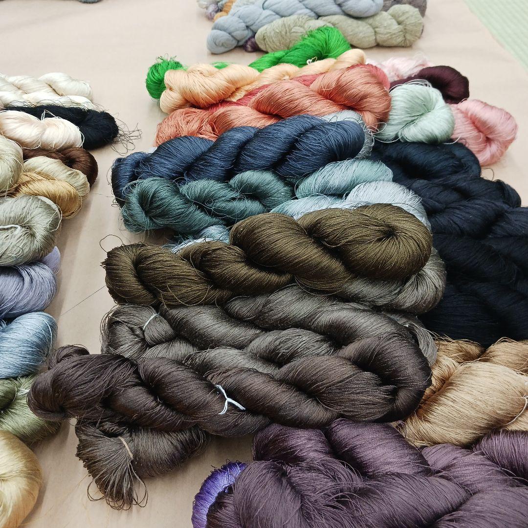 織物、組紐、刺繍、絹糸セット341