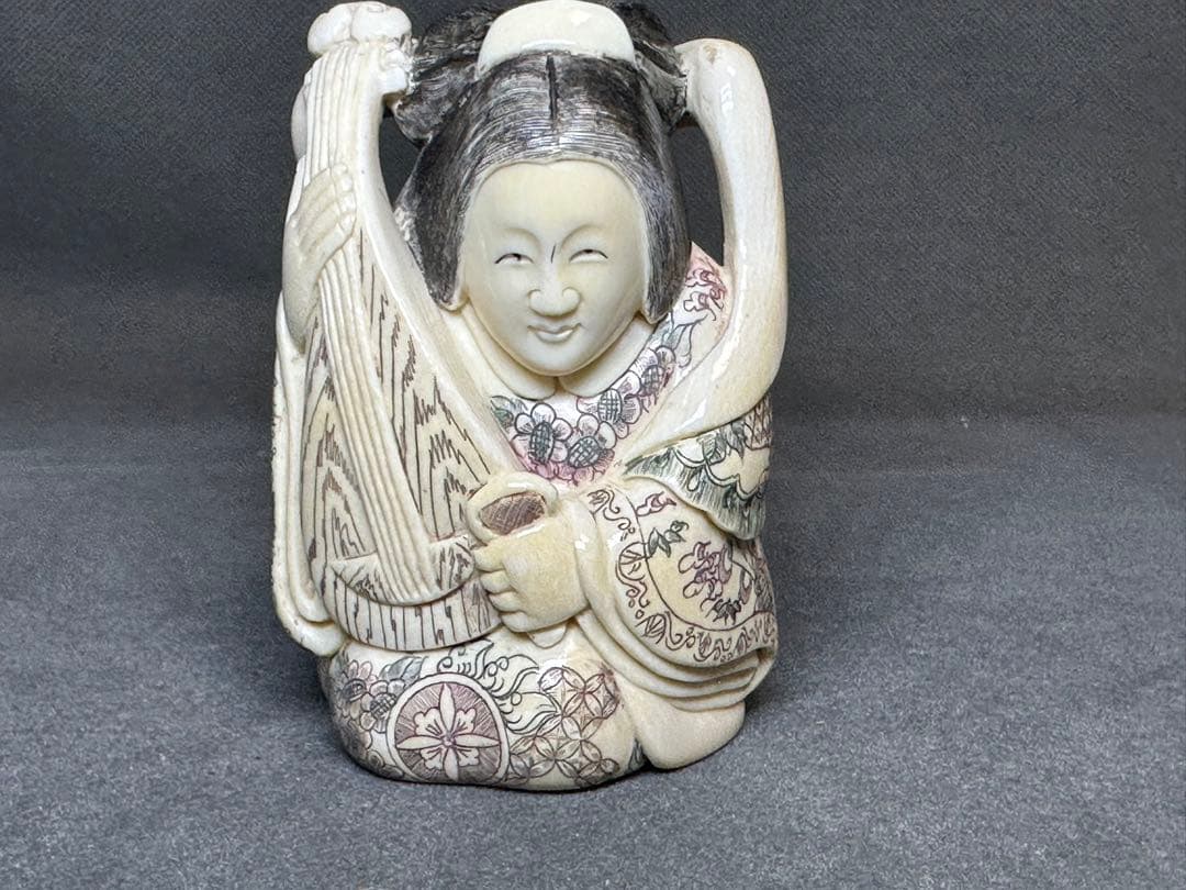 極上七福神置物根付天然素材アンティーク和彫骨董飾り物古美術品