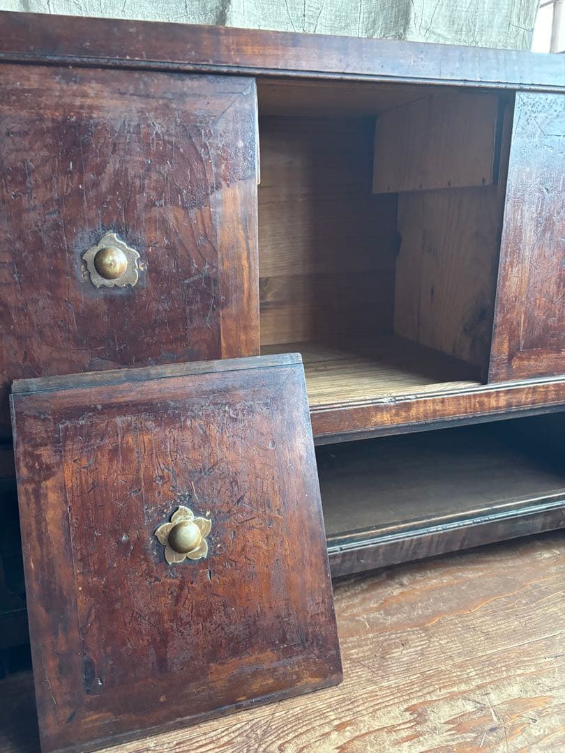 時代物 虫喰い 五段小引き出し 大正 昭和初期 小家具 古民家 骨董品