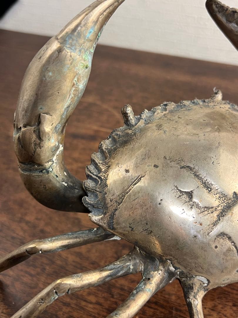 金属製カニの置物 シルバー