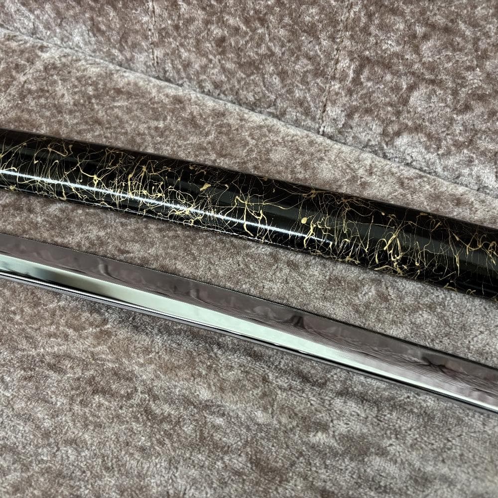 美品 龍神金具 模造刀 金糸塗鞘 互の目刃文 全長98cm 抜身912g 鑑賞用