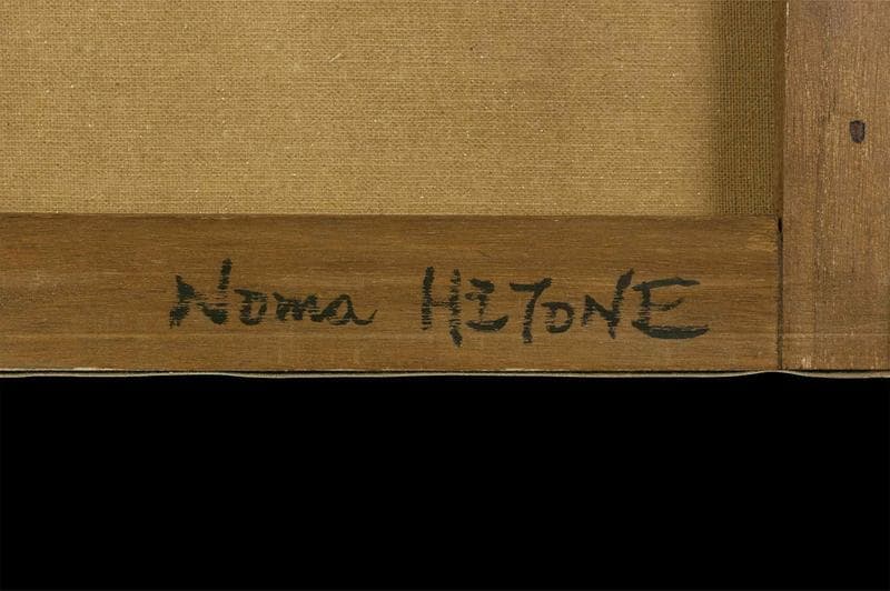 野間仁根 油彩 肉筆『薔薇』表と裏サイン 藤田画廊販売 P6号 額装