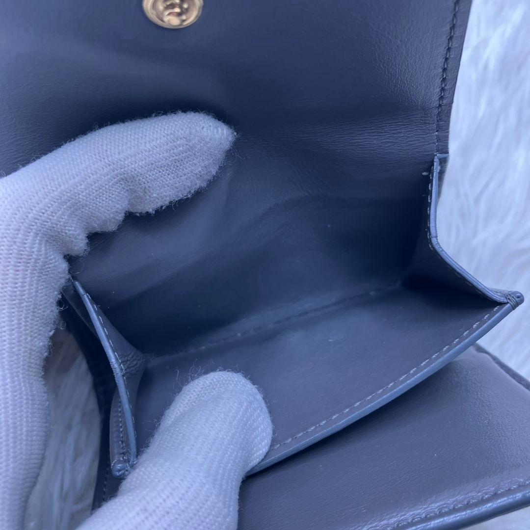極美品✨️CELINE スモール ストラップ ウォレット 折り財布 グレー