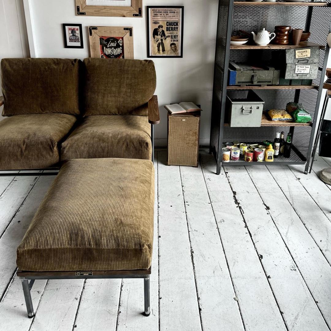 ☆週末セール☆インダストリアルブランチ【オットマンソファ（展示品