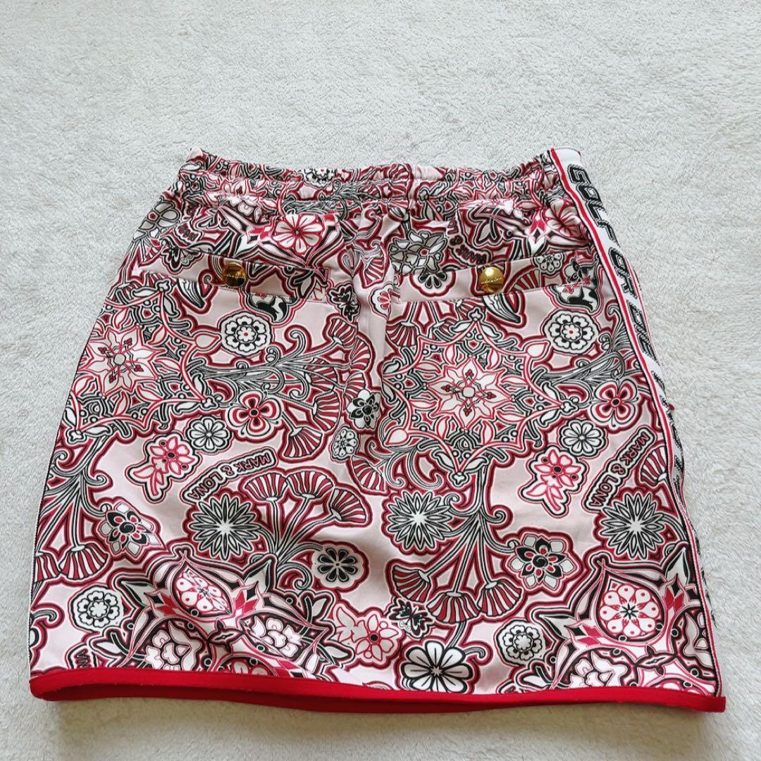 美品　マークアンドロナ　近年　セットアップ　ジャケット　スカート　花柄　ピンク