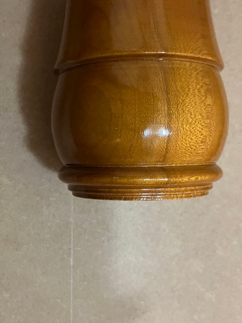 Zen-On 木製 バスリコーダー ケース付 管体美品 経年劣化あり