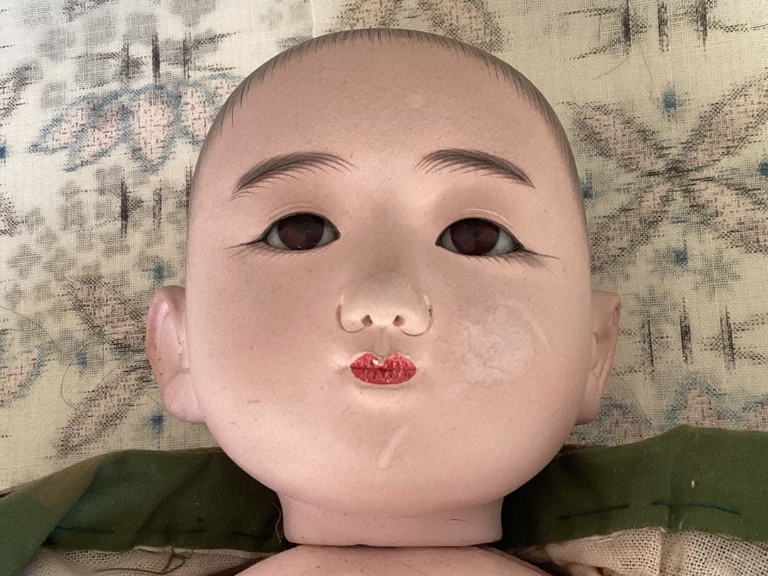 市松人形 松菊 竹取物語 抱き人形 アンティークドール ビスクドール 40cm