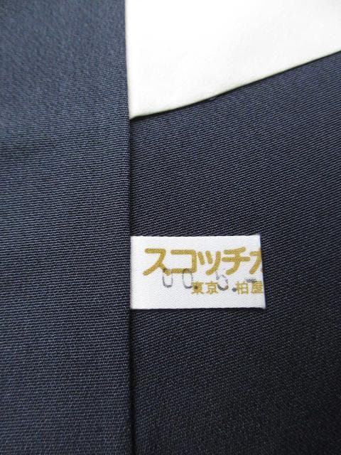 新品同様！アールデコ柄＊手描き＊濃いネイビー＊高級＊訪問着