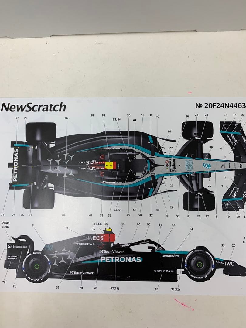 1/20 W15 メルセデス 3Dプリントキット