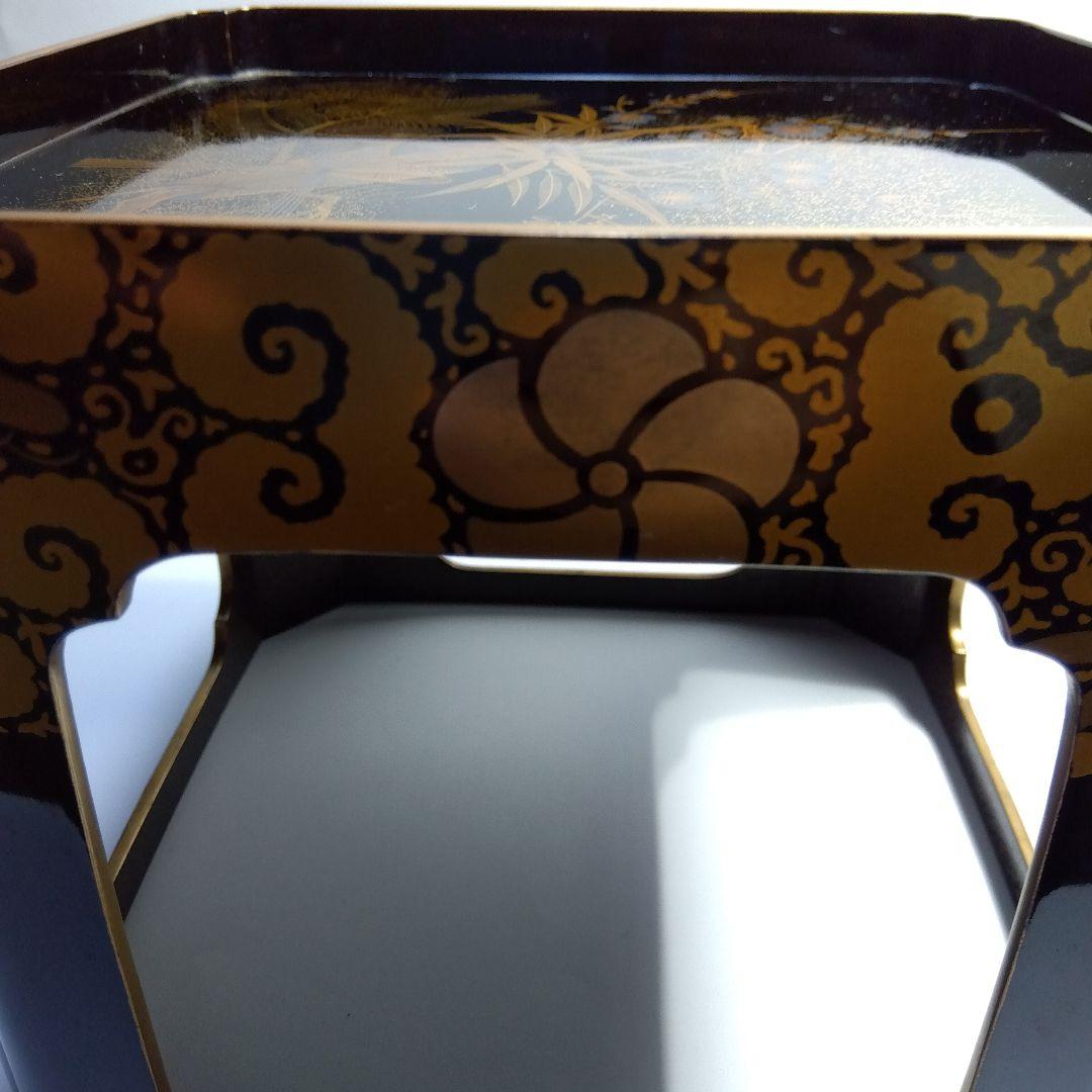 加賀蒔絵 時代祝い盃台 蒔絵松竹文熨斗の図 梨地 共箱 美品 - メルカリ