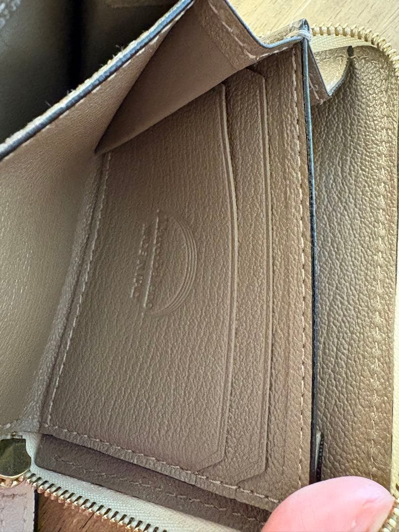 【まつも様】ラルコバレーノ　ラウンドジップミニウォレット #WHITE*GRAY