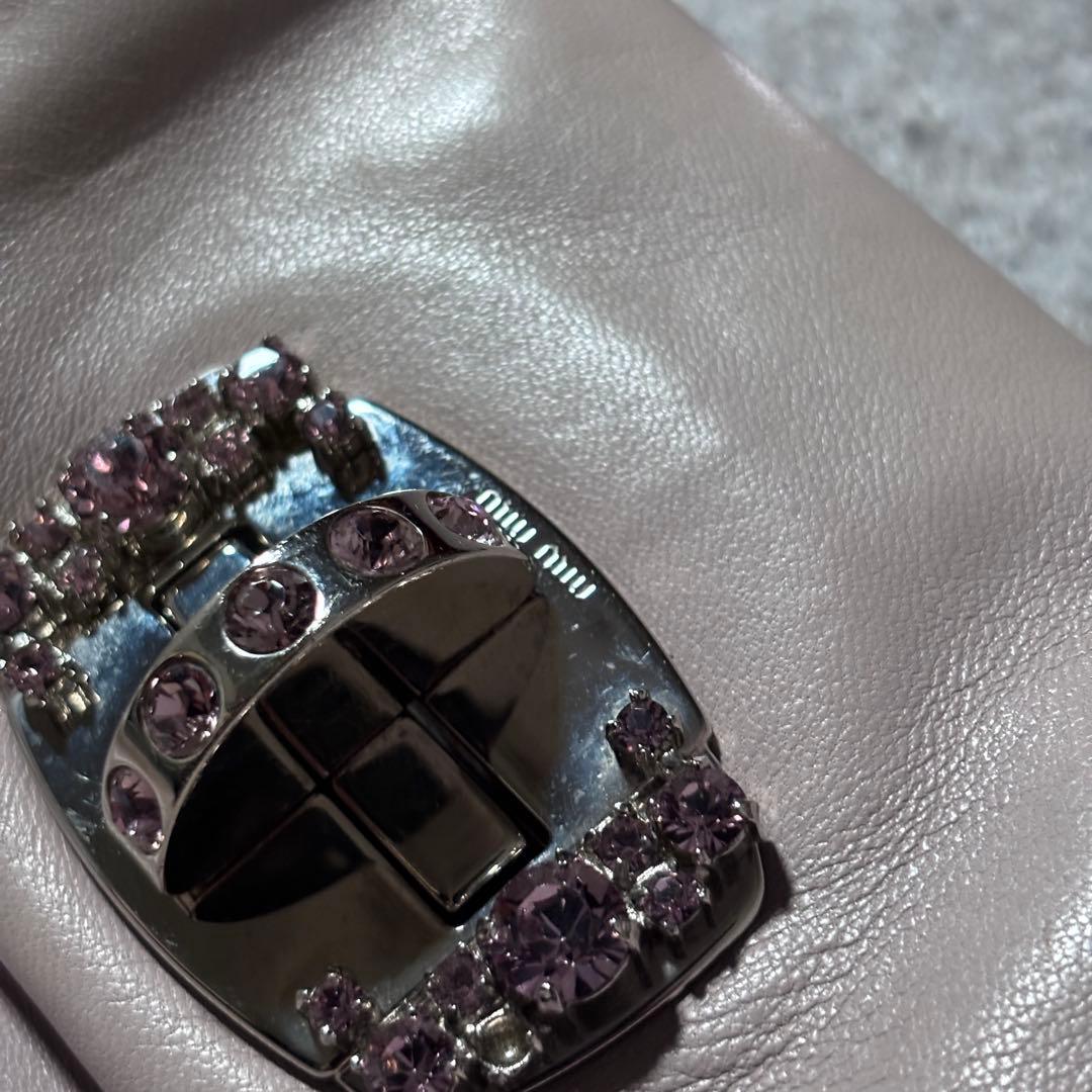 バッグ Miu Miu Chain Beaded Shoulder Bag Clutch