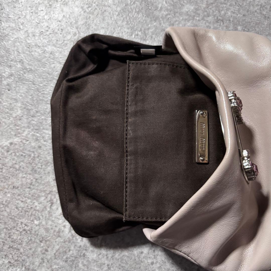 バッグ Miu Miu Chain Beaded Shoulder Bag Clutch