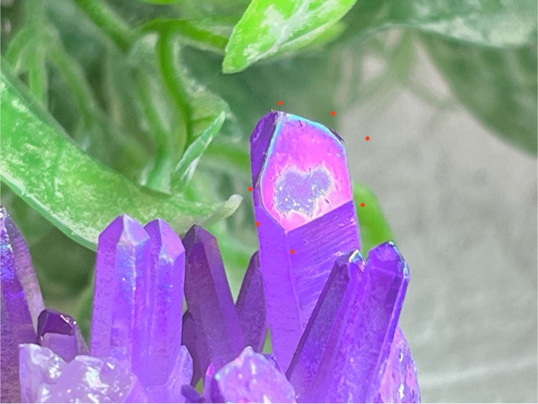 チャネリング✨ パープル オーラ水晶 クリスタル クラスター 原石 美術