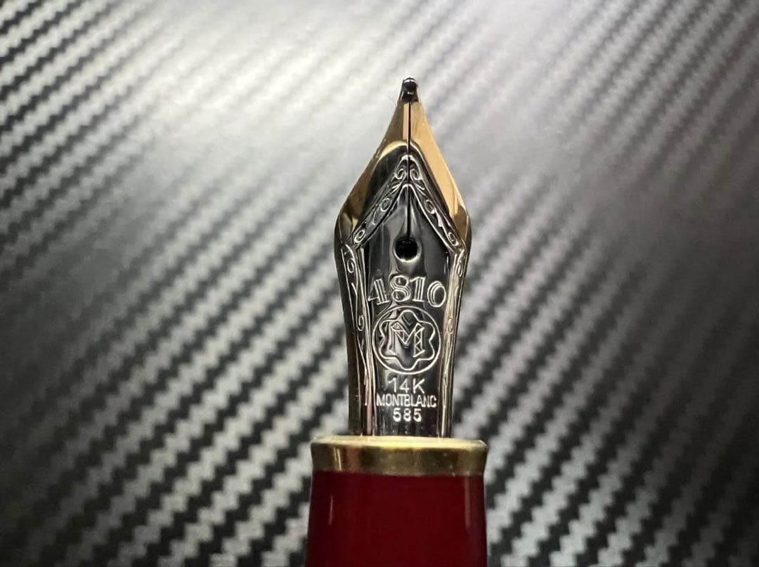 極美品 モンブラン 万年筆 144 ボルドー中白 F極美品 モンブラン 144 M